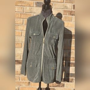 Travelers by Chico's Utility Jacket Olive Green Size 4/XS (Chico's size 0)